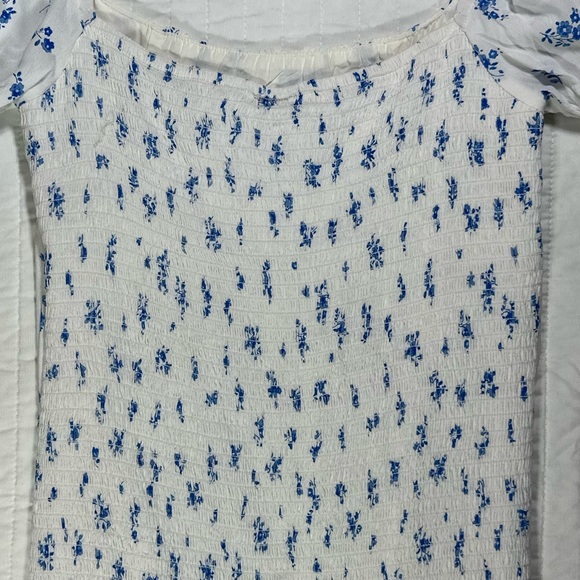 Skylar + Madison white floral smocked mini dress - Picture 9 of 11